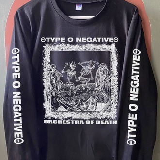 Type O Negative - Orchestra of Death - WHITE PRINT - LONG SLEEVE Tshirt #gothic #metal