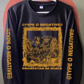 Type O Negative - Orchestra of Death - BROWN PRINT - LONG SLEEVE Tshirt #gothic #metal