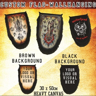 Custom BLACK BACKGROUND Flag 35x50cm (13,9x19,9inch)  (Custom Home Decor, Wall Decor=