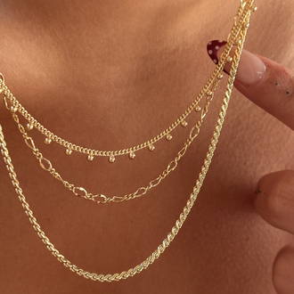 Kuyum model mini topçuklu zincir 14K vip
