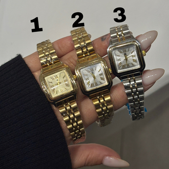 2 NUMARA Marka model gold beyaz kadran saat | Çelik