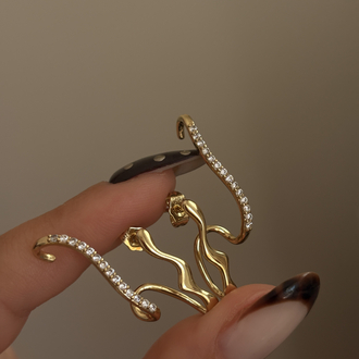 Xuping earcufflı tasarım küpe