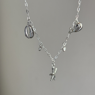 Çelik charmlı bileklik silver