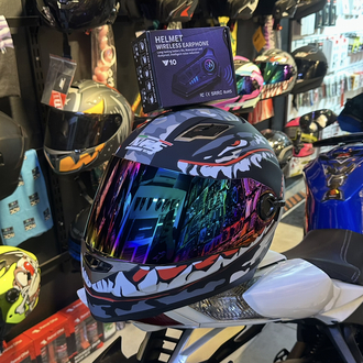 Kask + İnterkom + siyah vizör