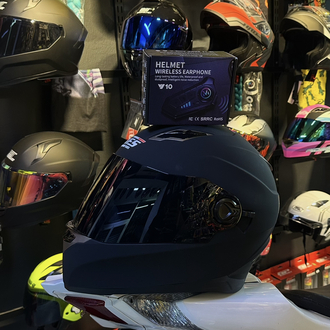 Kask + İnterkom + siyah vizör