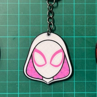 Spider-Man Maske Tasarımlı Özel Kesim Anahtarlık