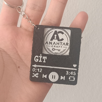 Kişiye Özel NFC Müzik Kartı Anahtarlık | Fotoğraflı Hediye | 3D Baskı