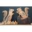 Wood intarsia pattern: Squirrels