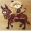 Wood intarsia pattern: Nasreddin Hodja