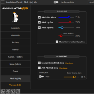AnnihilatorPedal Sınırsız VIP Üyelik (Pvp - Usko)
