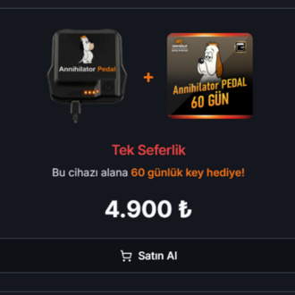 AnnihilatorPedal Gelişmiş Donanım Cihazı + USB Kablo + 60 Günlük Key + Annihilator Kupa Bardak