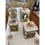Vintage Holland Set 3 Gold Canisters Embossed Victorian Theme Unique