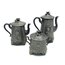 Alman, WMF fabrikasında, 1880-1918 yılları arasında, Brittanya metalinden üretilmiş pot takımı.