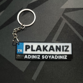 Kişiye özel plaka anahtarlık