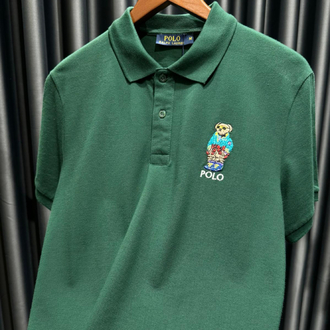 RL Premium Yeşil Bear Polo Yaka