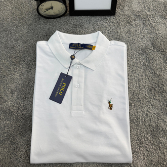 RL Premium Beyaz Yeni Nakış Polo Yaka