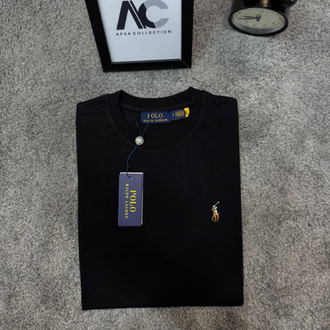 RL Premium Siyah Yeni Nakış Tişört 