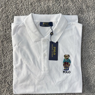 RL Premium Beyaz Bear Polo Yaka
