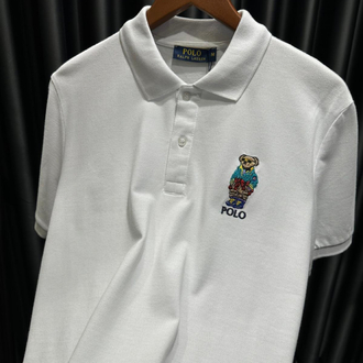RL Premium Beyaz Bear Polo Yaka