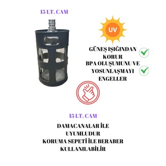 15 LT CAM DAMACAN UYUMLU Ahşap Damacana Sebil Kılıf Kutu Örtü Saklama Kutusu