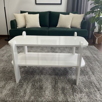 Şık ve Kullanışlı Beyaz Düz Salon Sehpası 80*30*47