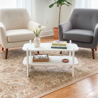 Şık ve Kullanışlı Beyaz Düz Salon Sehpası 80*30*47