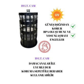 19 LT CAM DAMACANA UYUMLU Ahşap Damacana Sebil Kılıf Kutu Örtü Saklama Kutusu