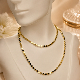 Gold Detay Pull Detay Zincir Kolye 14K