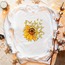 Ayçiçeği Ve Kelebekler Tasarım Sweatshirt