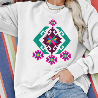 Kilim Desenli Sweatshirt (anadolu koleksiyonu)