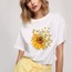 Ayçiçeği ve Kelebekler Tasarım Tshirt
