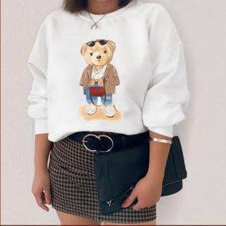 Ayı Figür Tasarım Sweatshirt