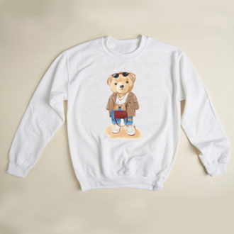 Ayı Figür Tasarım Sweatshirt
