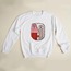 Mask Desenli Tasarım Nakış Sweatshirt