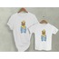 Ayı Figürlü Baba ve Çocuk Kombin Tshirt