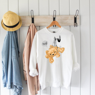 Ayı Figür Tasarım Sweatshirt