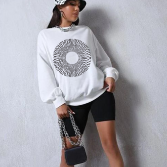 İç içe İsimli Tasarım Sweatshirt