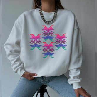 Kilim Desenli Sweatshirt (anadolu koleksiyonu)