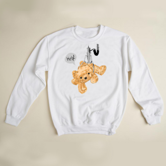 Ayı Figür Tasarım Sweatshirt