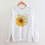 Ayçiçeği Ve Kelebekler Tasarım Sweatshirt