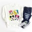 Disney Karakterleri Kombin Sevgili Sweatshirt