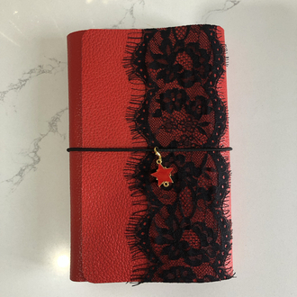 A5 Romantik Deri Defter Kılıfı