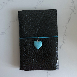 A5 Siyah Gerçek Deri Defter Kılıfı
