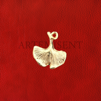 Altın Ginko Yaprağı Charm