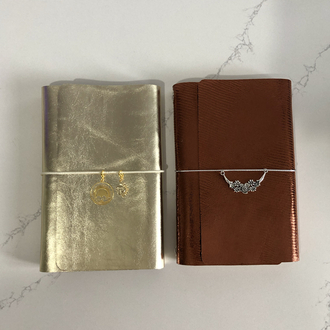 A5 Metalik Bakır Deri Defter Kılıfı