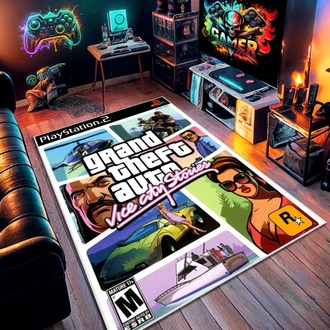Gta Vice City Halı 80 x 120 cm , Diğer Ölçüler İçin Varyasyon Seçebilirsiniz