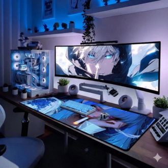 Anime Girl Smoking Kişiye özel tasarım gaming mousepad ile setup’inı tamamen sana özel