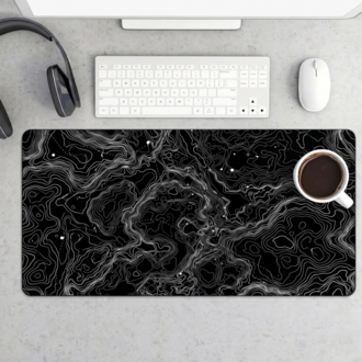 Topographic Temalı Kişiye özel tasarım gaming mousepad ile setup’inı tamamen sana özel