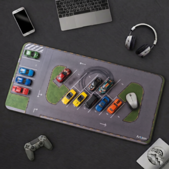 Hot Wheels Car Parking Kişiye özel tasarım gaming mousepad ile setup’inı tamamen sana özel