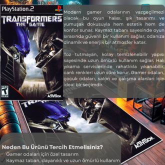 Dekoratif Kaymaz TRANSFORMERS Gamer Halı